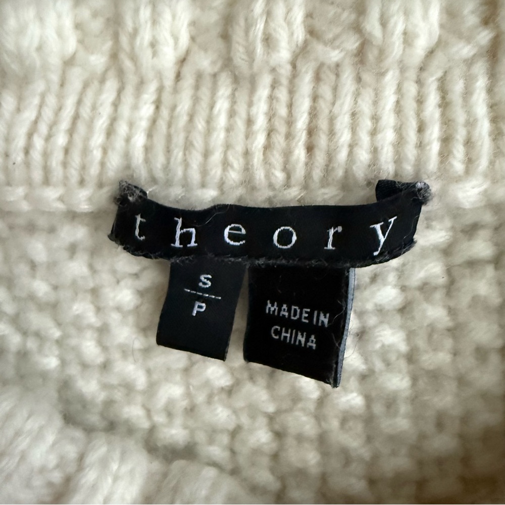 Theory Cream Cable Knit Sweater XS - Picture 3 of 6